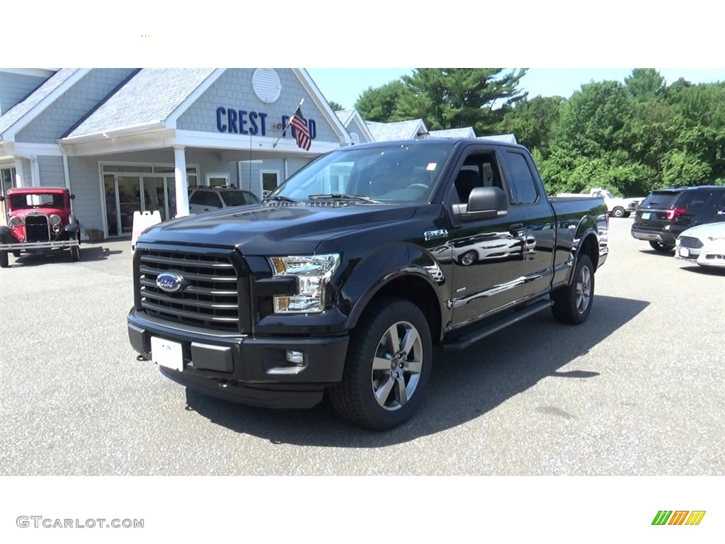 2016 F150 XLT SuperCab 4x4 - Shadow Black / Black photo #3
