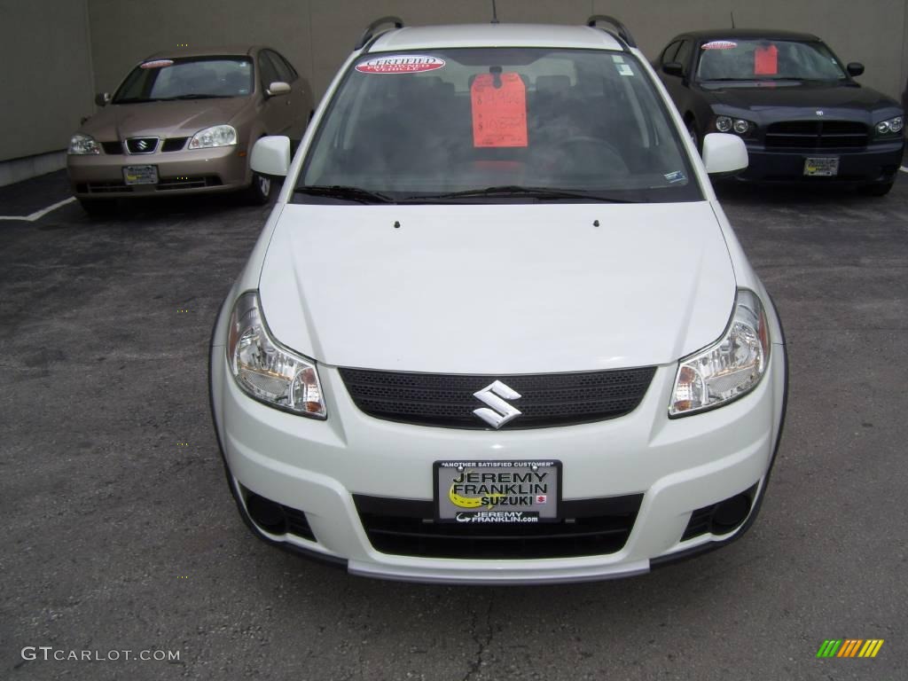 2007 SX4 AWD - Pearl White / Black photo #8