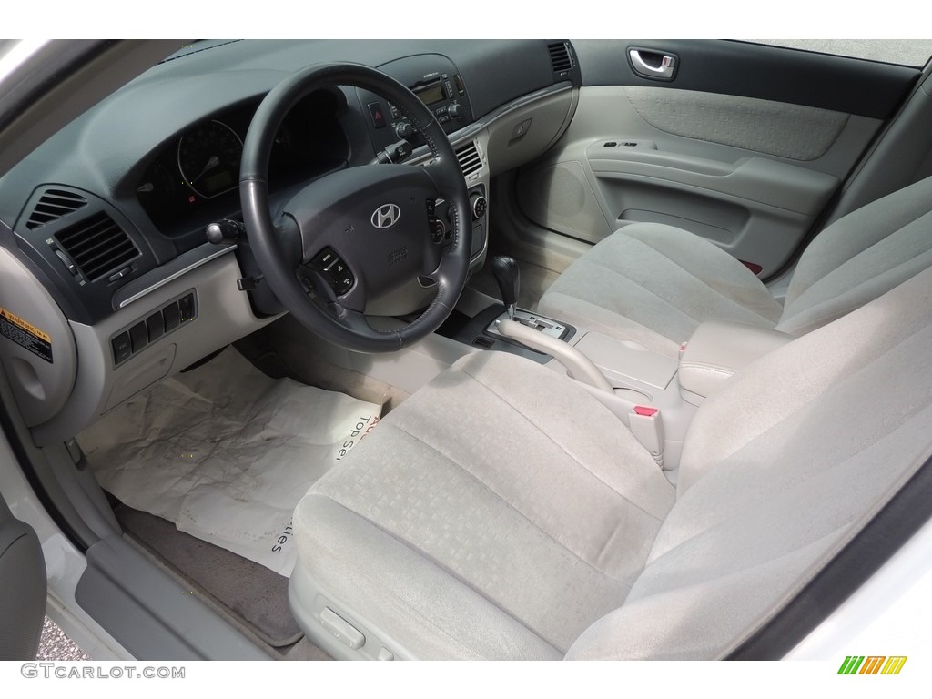 2007 Sonata SE V6 - Arctic White / Gray photo #18
