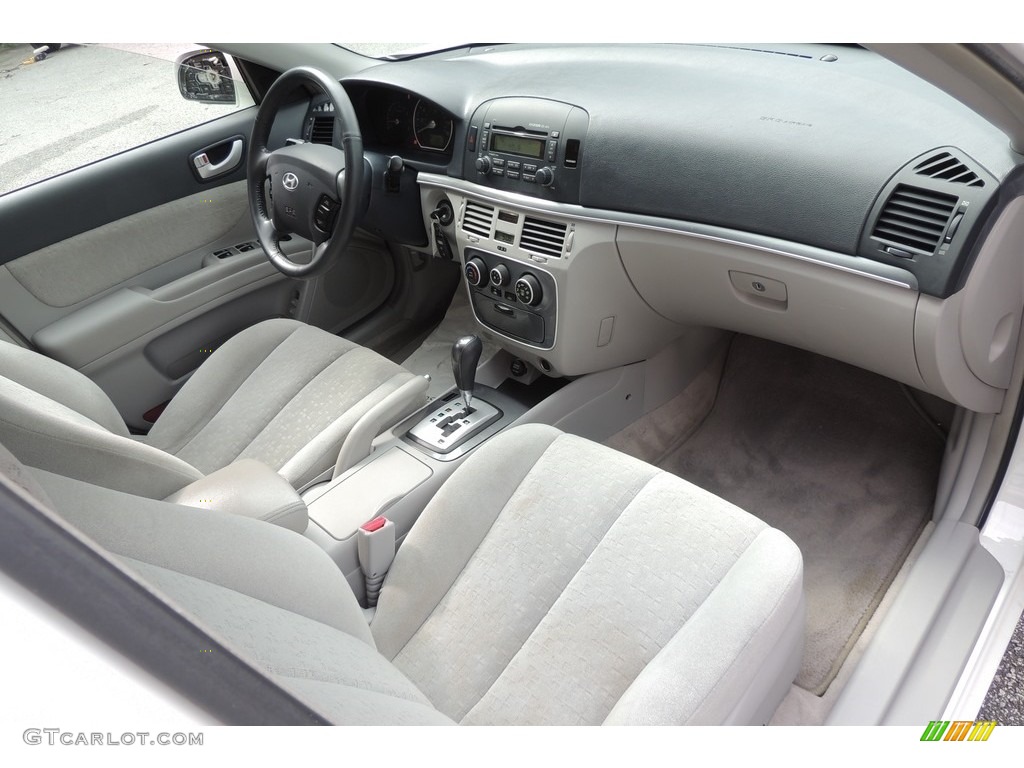 2007 Sonata SE V6 - Arctic White / Gray photo #27