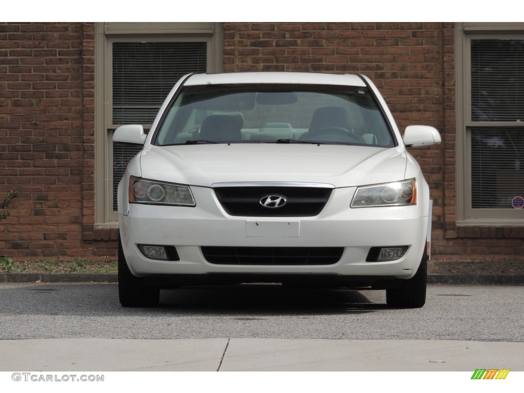2007 Sonata SE V6 - Arctic White / Gray photo #34