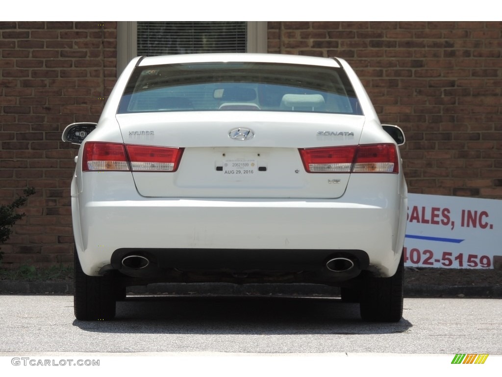 2007 Sonata SE V6 - Arctic White / Gray photo #35