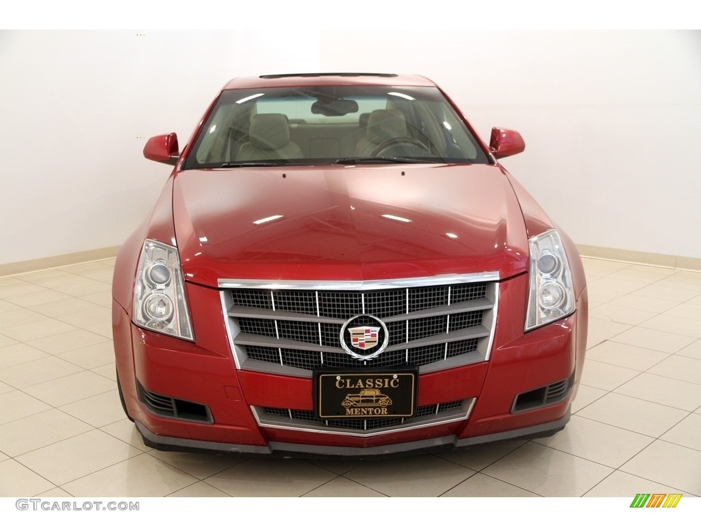 2008 CTS 4 AWD Sedan - Crystal Red / Cashmere/Cocoa photo #2