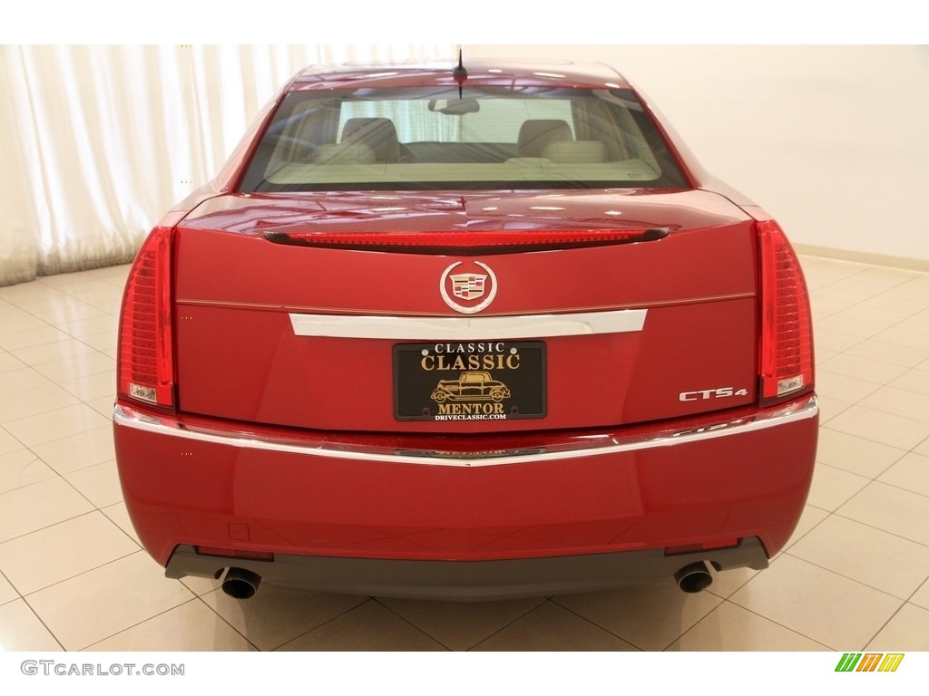 2008 CTS 4 AWD Sedan - Crystal Red / Cashmere/Cocoa photo #14