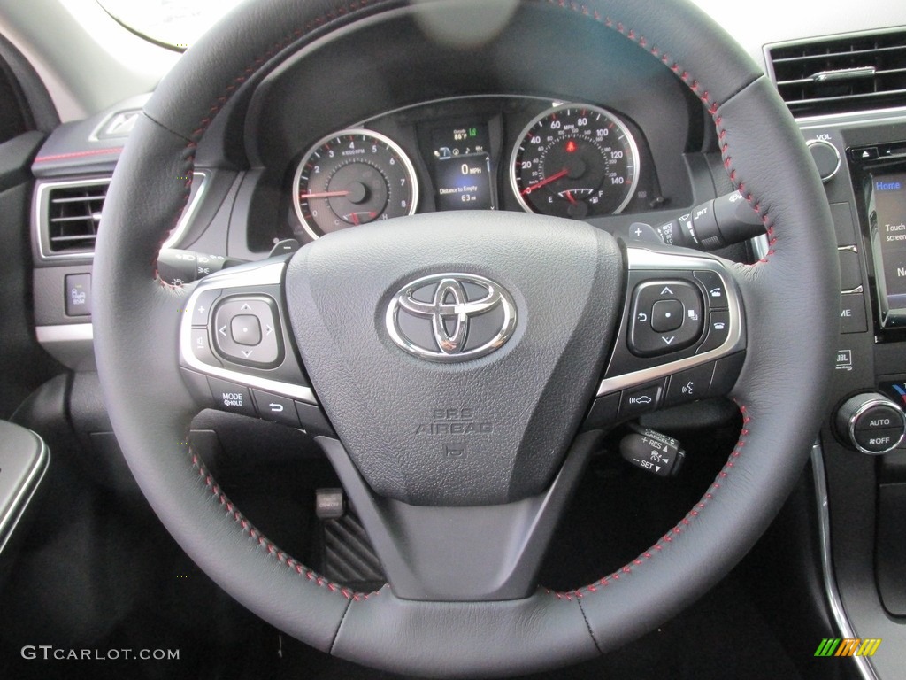 2017 Toyota Camry XSE Black Steering Wheel Photo #114478681