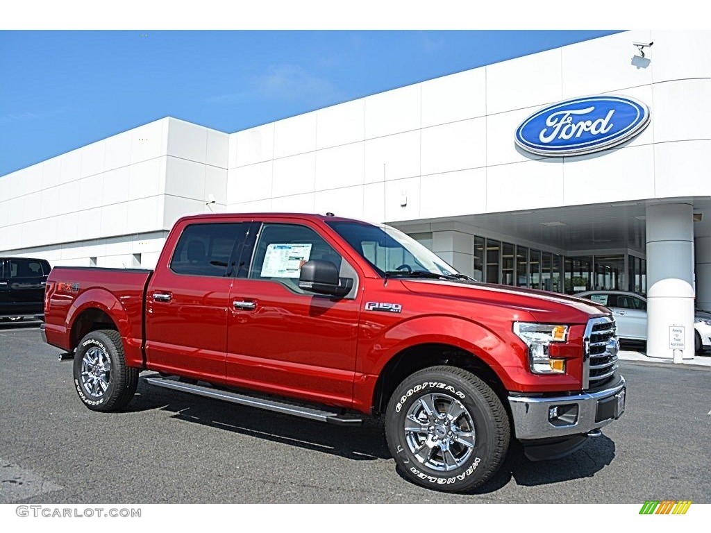 2016 F150 XLT SuperCrew 4x4 - Ruby Red / Medium Earth Gray photo #1