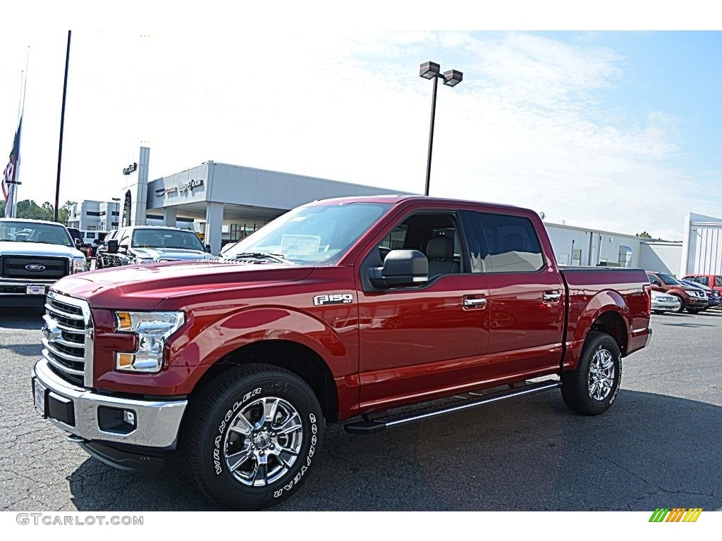 2016 F150 XLT SuperCrew 4x4 - Ruby Red / Medium Earth Gray photo #3