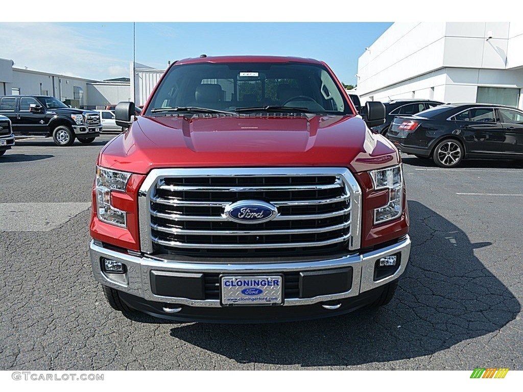 2016 F150 XLT SuperCrew 4x4 - Ruby Red / Medium Earth Gray photo #4