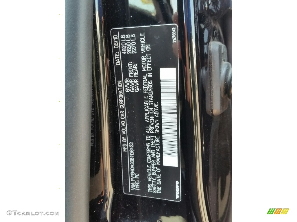 2011 S80 3.2 - Black Stone / Anthracite Black photo #34