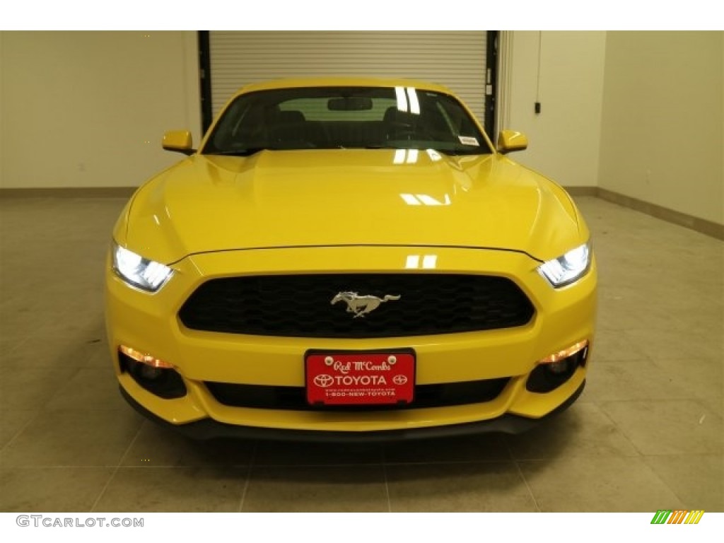 2015 Mustang V6 Coupe - Triple Yellow Tricoat / Ebony photo #3