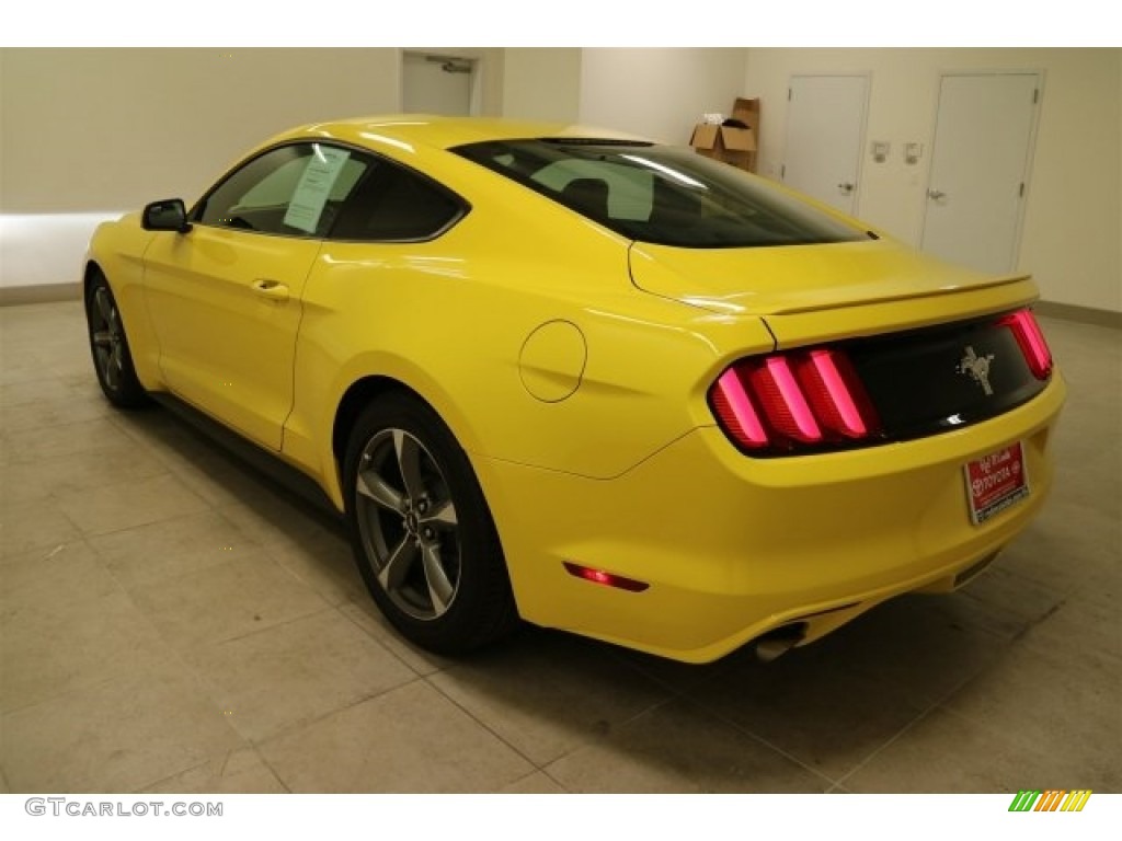 2015 Mustang V6 Coupe - Triple Yellow Tricoat / Ebony photo #7