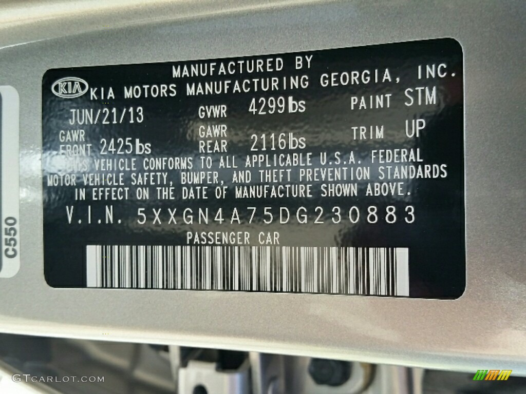 2013 Optima EX - Satin Metal Metallic / Beige photo #33