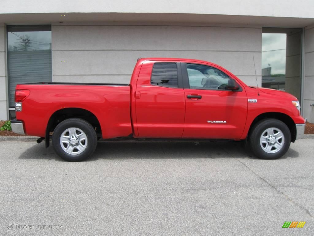 2008 Tundra Double Cab 4x4 - Radiant Red / Beige photo #2