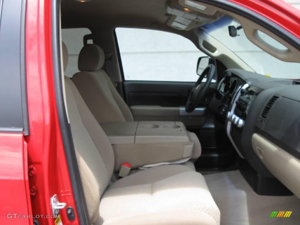 2008 Tundra Double Cab 4x4 - Radiant Red / Beige photo #9