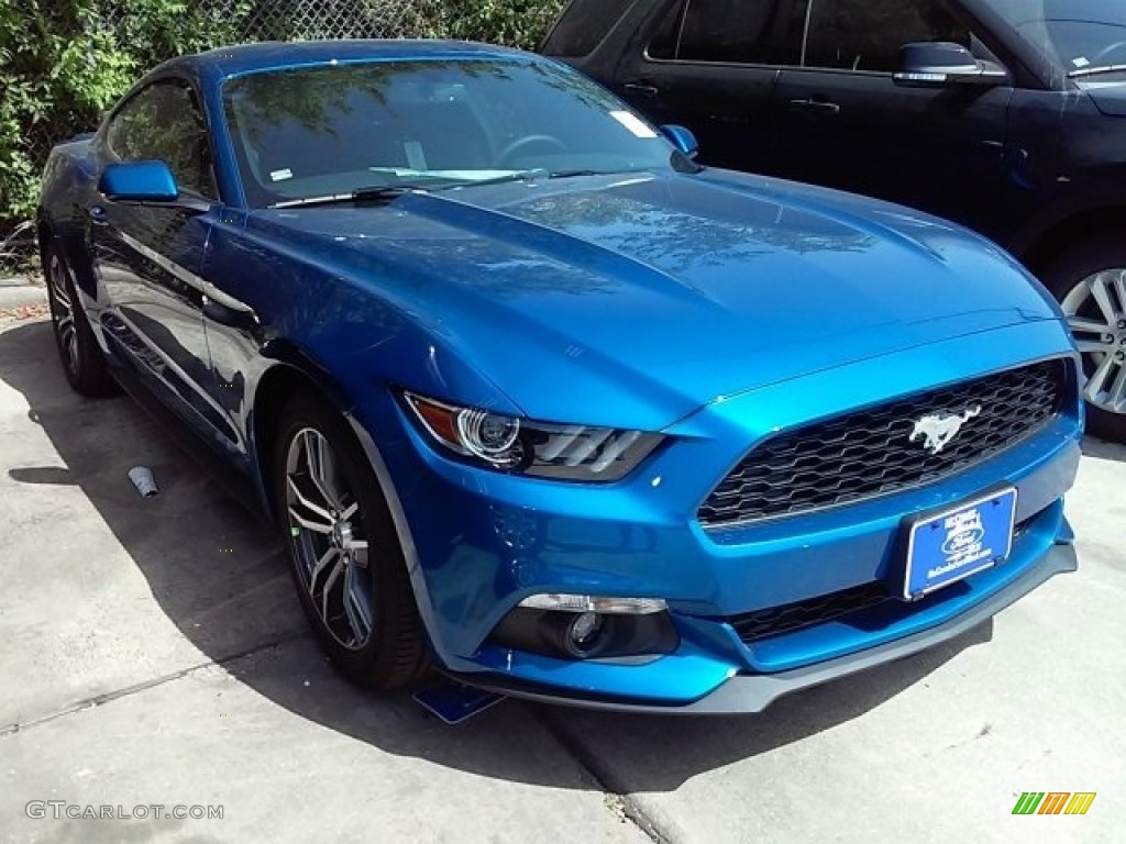 2017 Mustang Ecoboost Coupe - Lightning Blue / Ebony photo #1