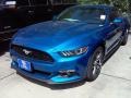 2017 Lightning Blue Ford Mustang Ecoboost Coupe  photo #7