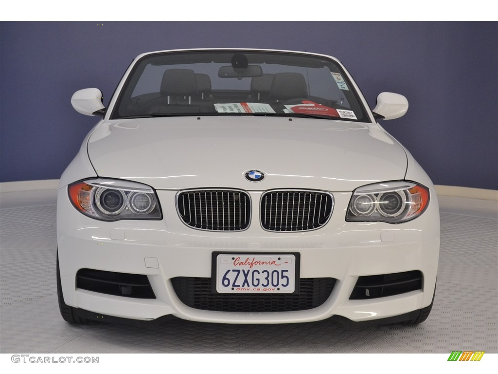 2013 1 Series 135i Convertible - Alpine White / Black photo #2