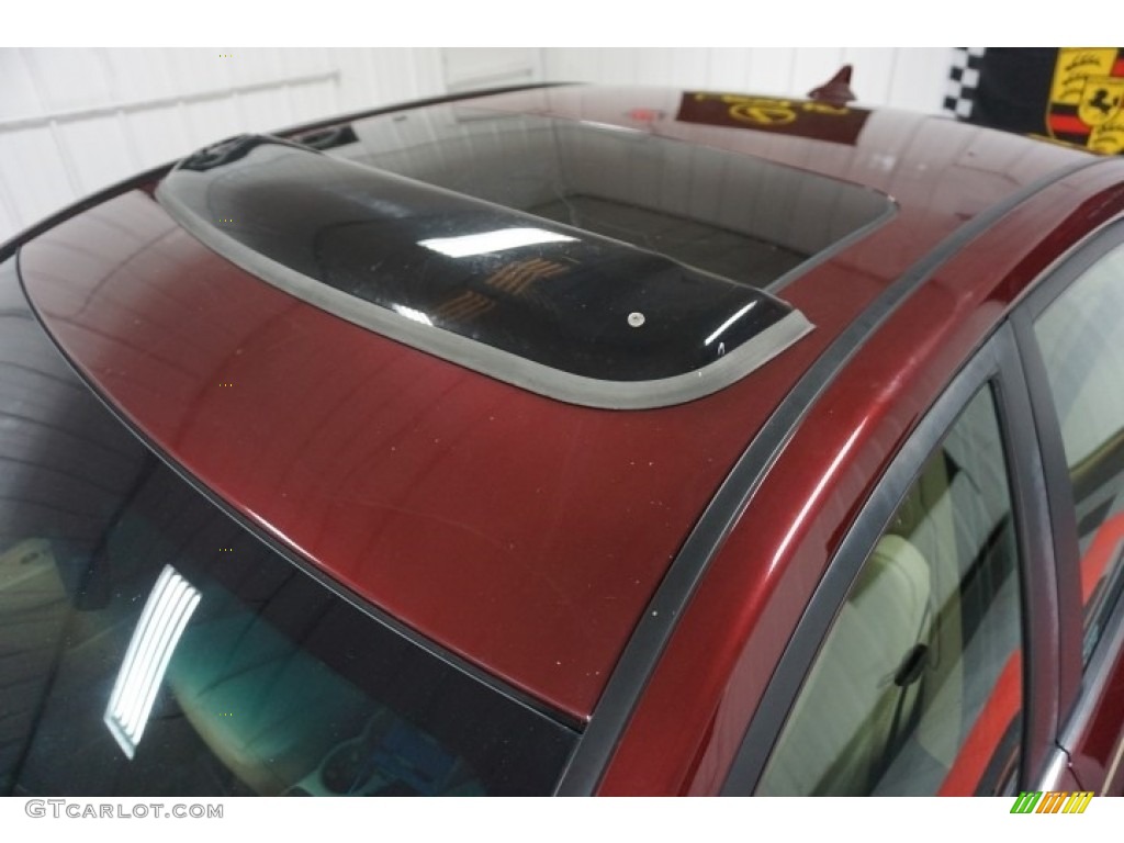 2009 Sonata Limited V6 - Dark Cherry Red / Camel photo #86