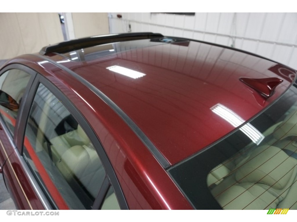 2009 Sonata Limited V6 - Dark Cherry Red / Camel photo #88