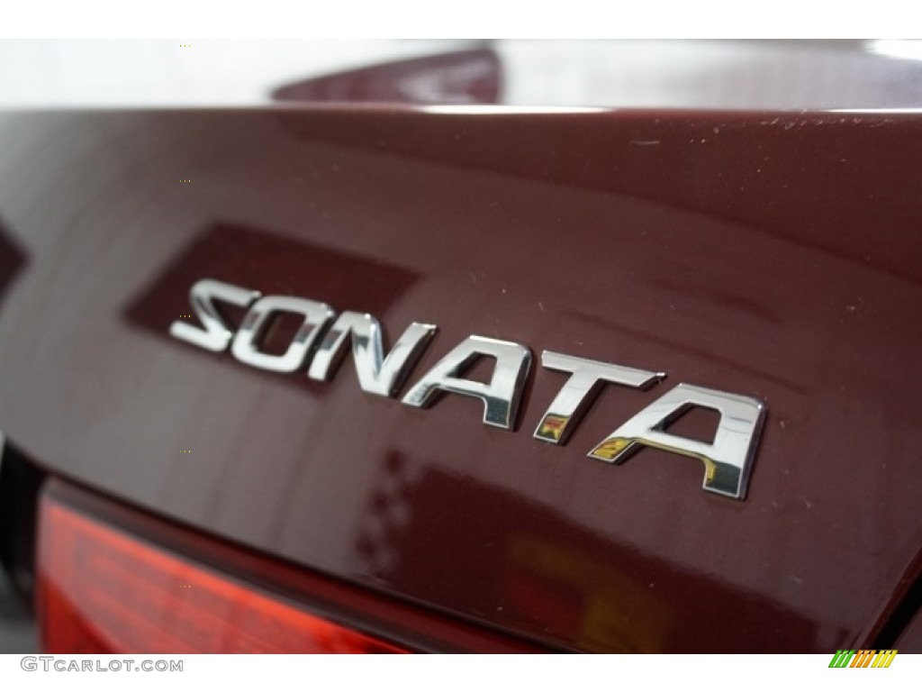 2009 Sonata Limited V6 - Dark Cherry Red / Camel photo #93