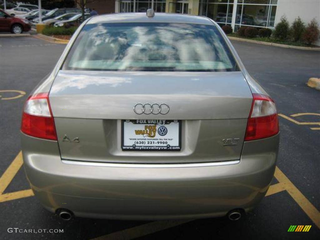 2004 A4 1.8T quattro Sedan - Champagne Metallic / Beige photo #4