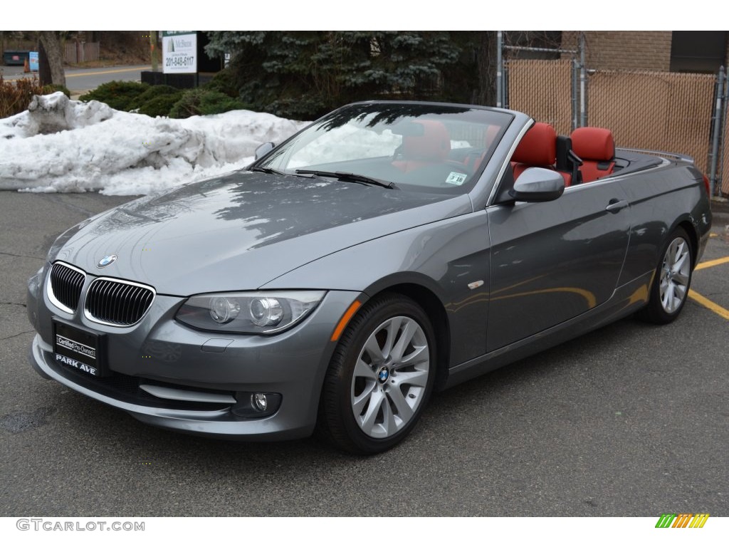 2013 3 Series 328i Convertible - Space Gray Metallic / Coral Red/Black photo #7