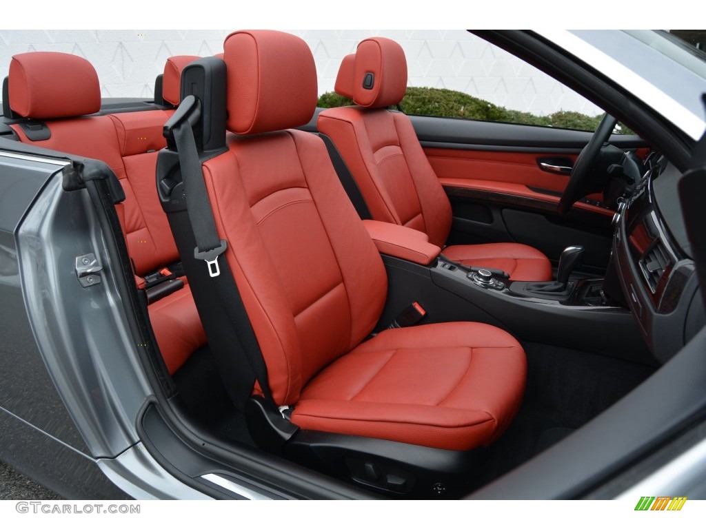 2013 3 Series 328i Convertible - Space Gray Metallic / Coral Red/Black photo #28