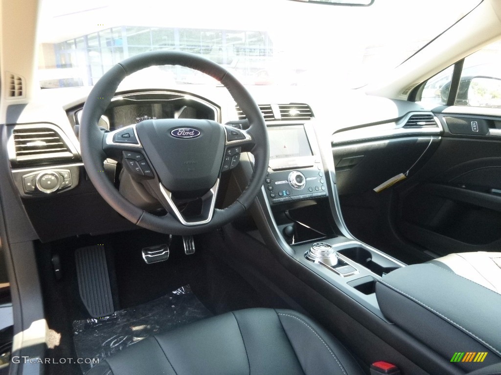 Ebony Interior 2017 Ford Fusion Titanium AWD Photo #114505104