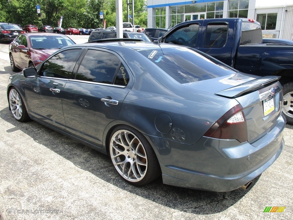 2011 Fusion SEL V6 - Steel Blue Metallic / Camel photo #4