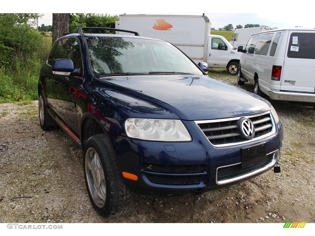 2004 Touareg V8 - Shadow Blue Metallic / Pure Beige photo #20