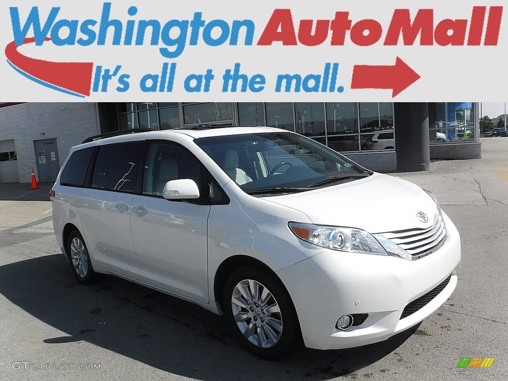 2014 Sienna Limited AWD - Blizzard White Pearl / Light Gray photo #1