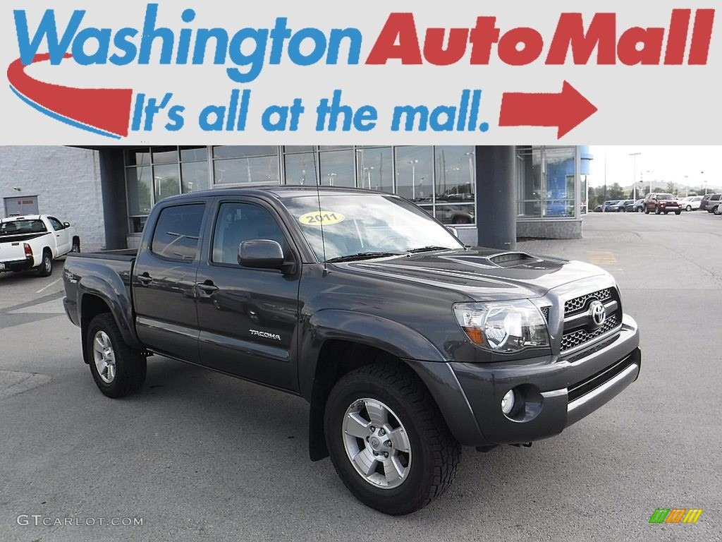 2011 Tacoma V6 TRD Sport Double Cab 4x4 - Magnetic Gray Metallic / Graphite Gray photo #1