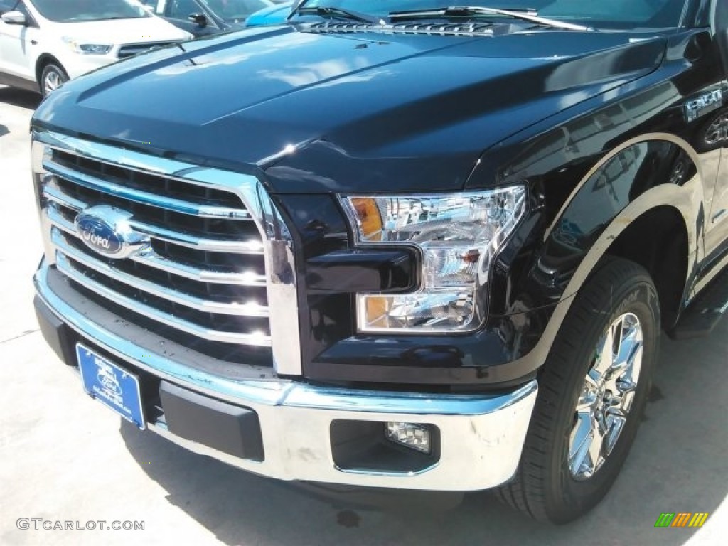 2016 F150 XLT SuperCrew - Shadow Black / Medium Earth Gray photo #9