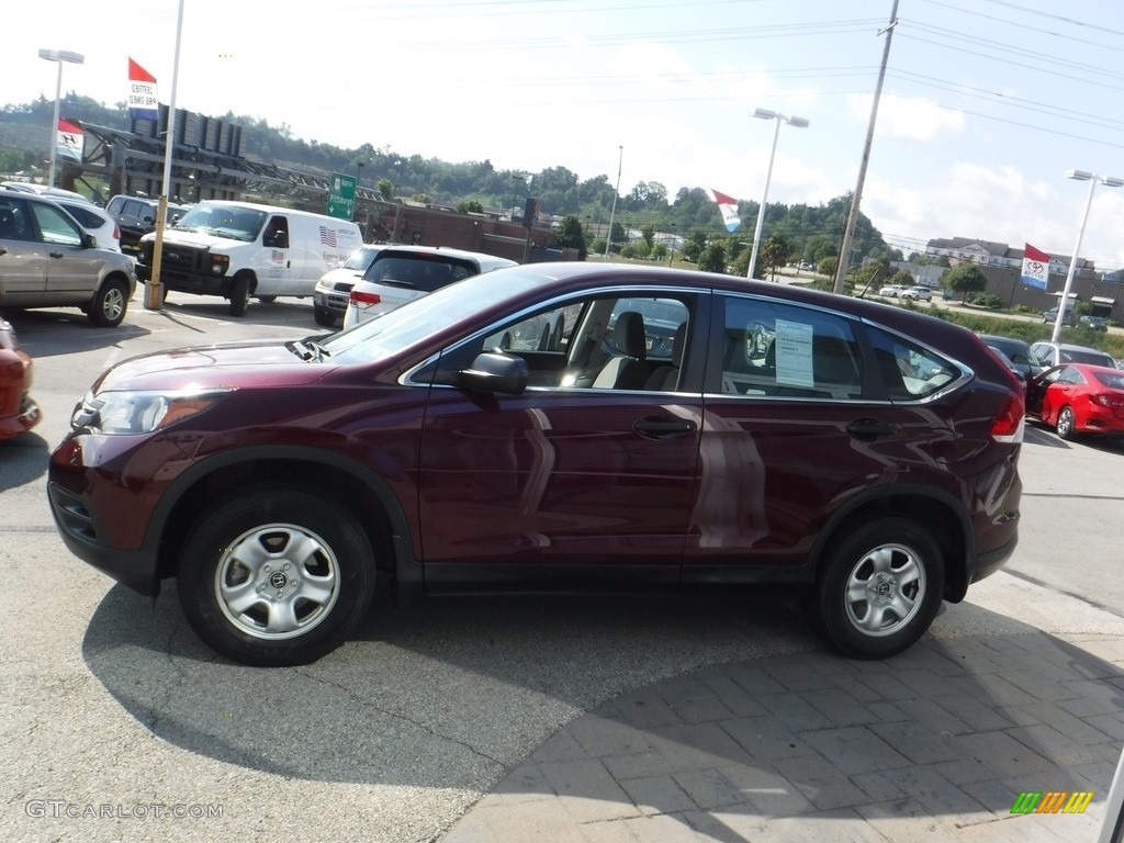 2014 CR-V LX AWD - Basque Red Pearl II / Gray photo #6