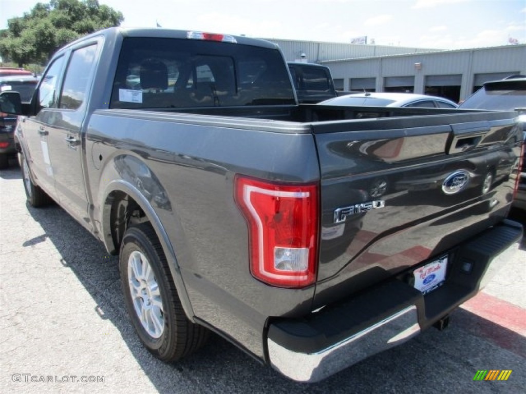 2016 F150 Lariat SuperCrew - Magnetic / Black photo #4