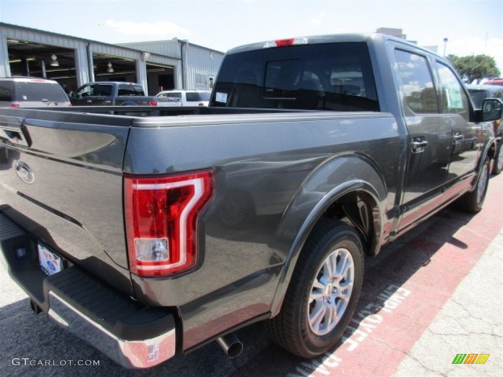 2016 F150 Lariat SuperCrew - Magnetic / Black photo #6