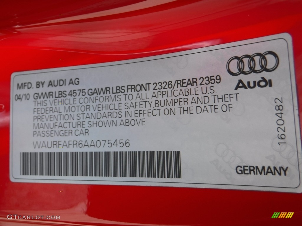 2010 A5 2.0T quattro Coupe - Brilliant Red / Black photo #39