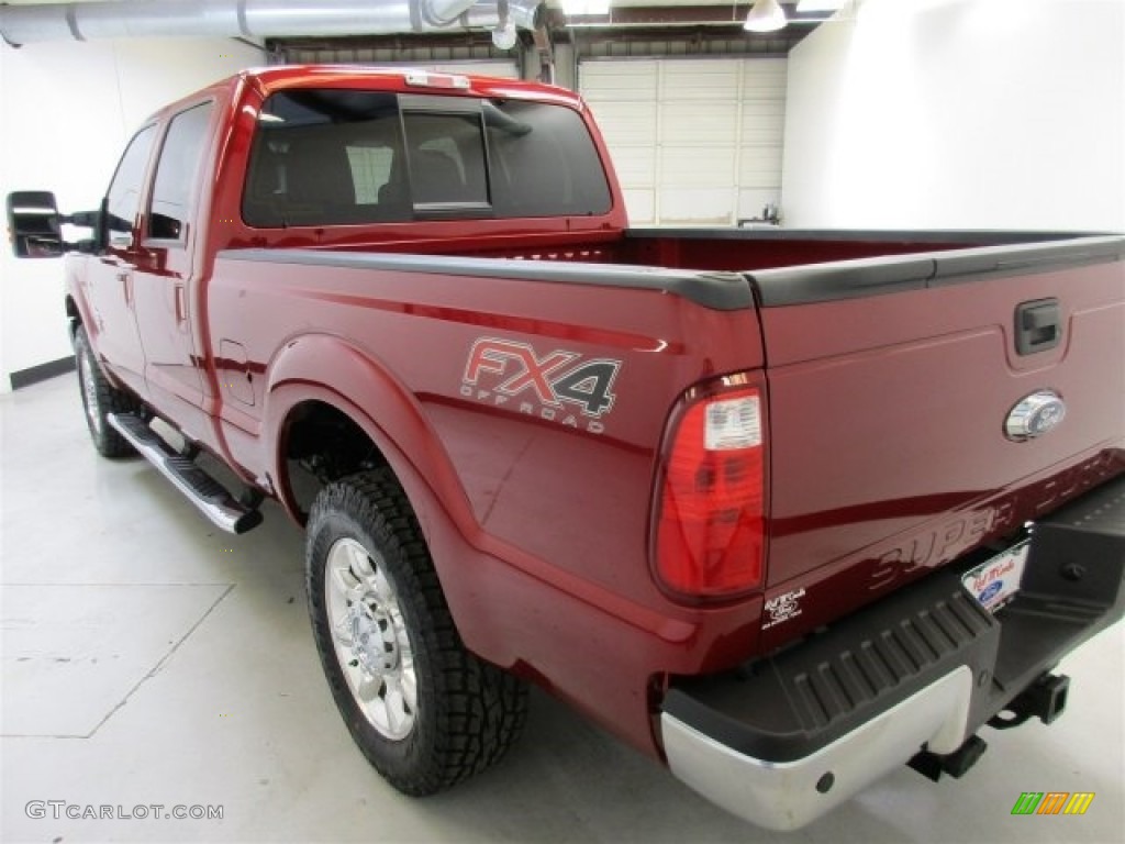 2016 F250 Super Duty Lariat Crew Cab 4x4 - Ruby Red Metallic / Black photo #5