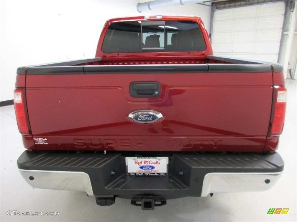 2016 F250 Super Duty Lariat Crew Cab 4x4 - Ruby Red Metallic / Black photo #6