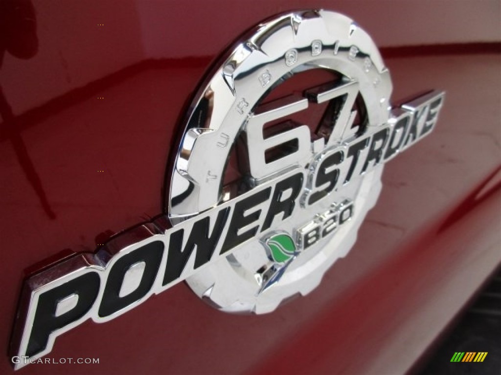 2016 F250 Super Duty Lariat Crew Cab 4x4 - Ruby Red Metallic / Black photo #15