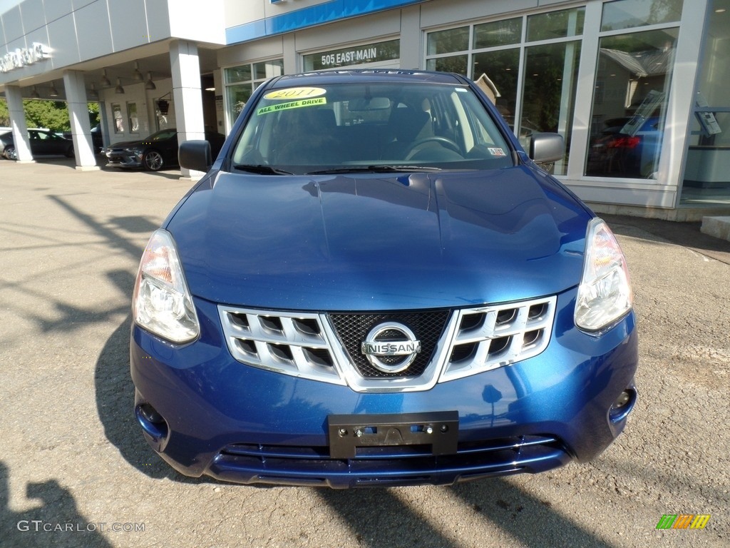 2011 Rogue S AWD - Indigo Blue Metallic / Black photo #3