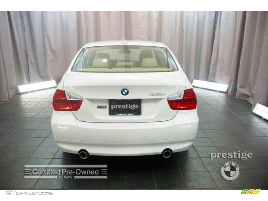 2007 3 Series 335i Sedan - Alpine White / Beige photo #2