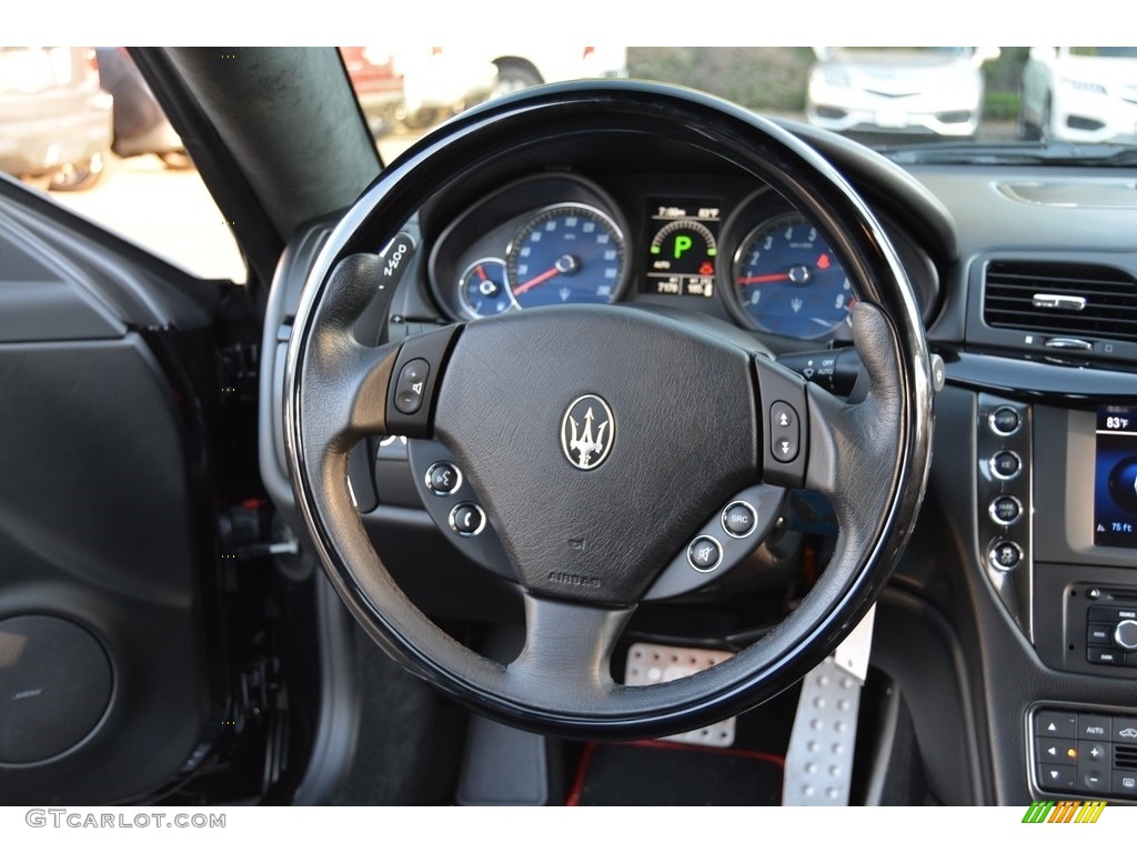 2014 Maserati GranTurismo Sport Coupe Nero Steering Wheel Photo #114533073