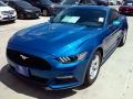 2017 Lightning Blue Ford Mustang V6 Coupe  photo #7