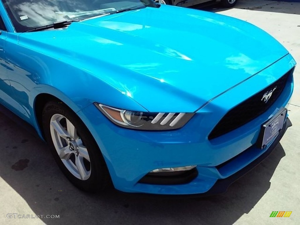 2017 Mustang V6 Coupe - Grabber Blue / Ebony photo #3