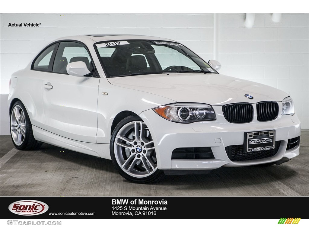 2012 1 Series 135i Coupe - Alpine White / Black photo #1