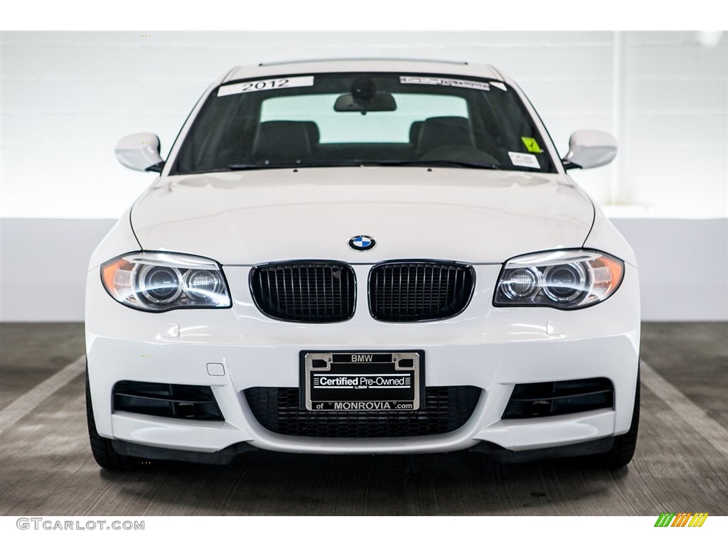 2012 1 Series 135i Coupe - Alpine White / Black photo #2