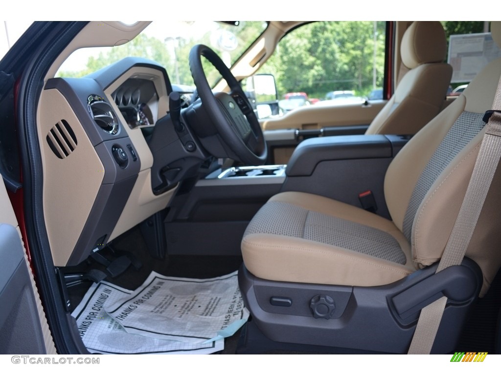 2016 F350 Super Duty XLT Crew Cab 4x4 - Ruby Red Metallic / Adobe photo #8