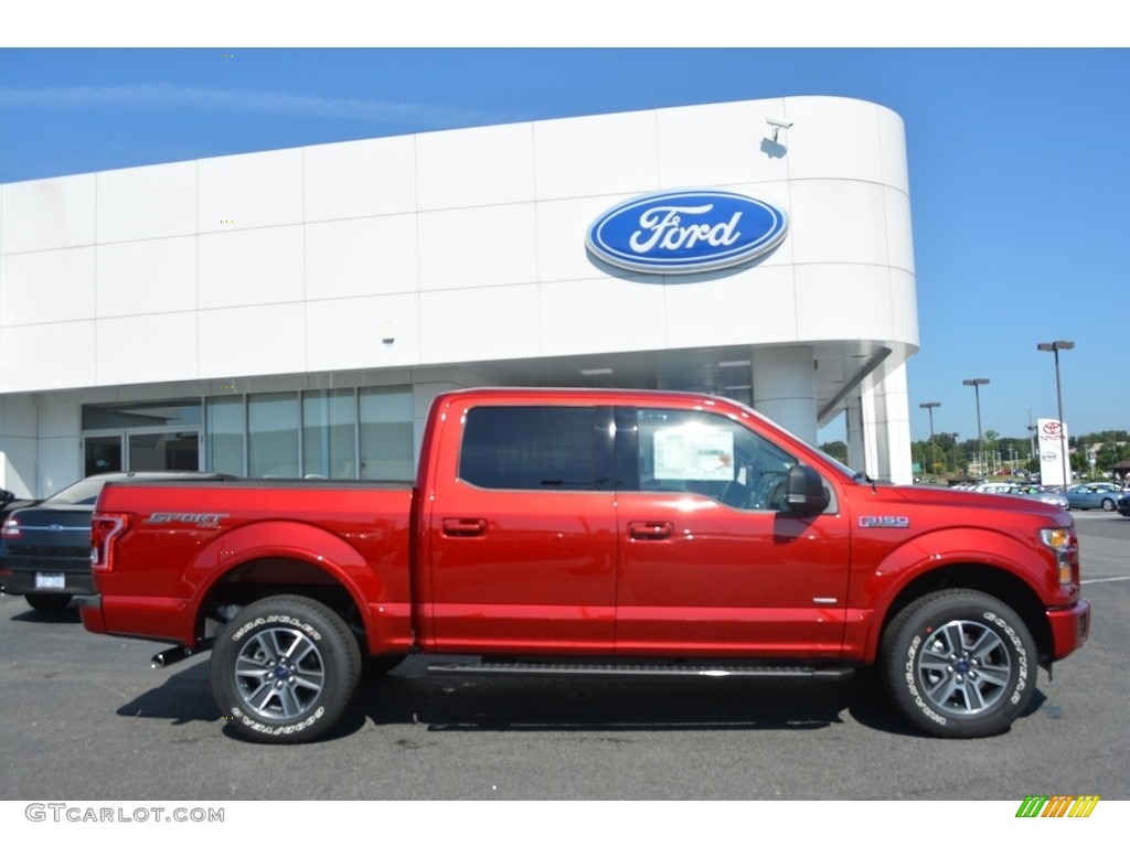 2016 F150 XLT SuperCrew 4x4 - Ruby Red / Black photo #2