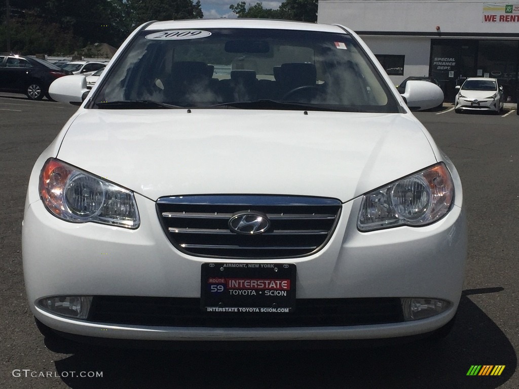 2009 Elantra GLS Sedan - Captiva White / Beige photo #2